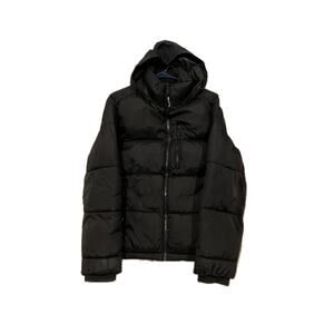 Hollister Puffer Collection Black Hooded Jacket Mens XS